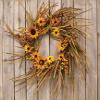 CWI Gifts Grassy Sunflower Wreath view 1