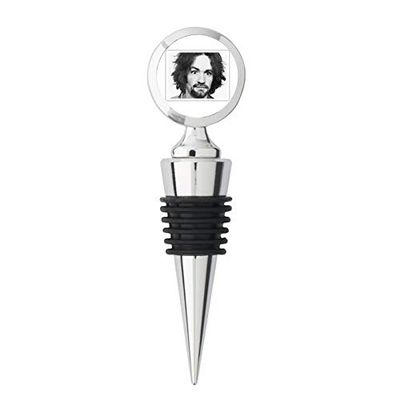 Charles Manson Mug Shot Metal Steel Bottle Stopper Winestopper