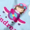 YouCustomizeIt Personalized Airplane & Girl Pilot Hooded Baby Towel view 3