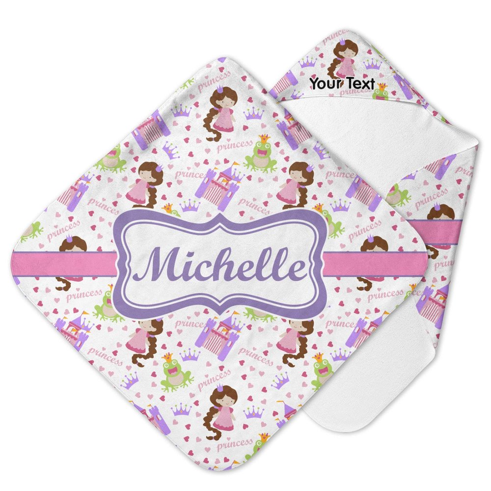 YouCustomizeIt Personalized Princess Print Hooded Baby Towel