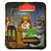 YouCustomizeIt Dogs Playing Poker by C.M.Coolidge Sherpa Baby Blanket - 30" x 40" view 2