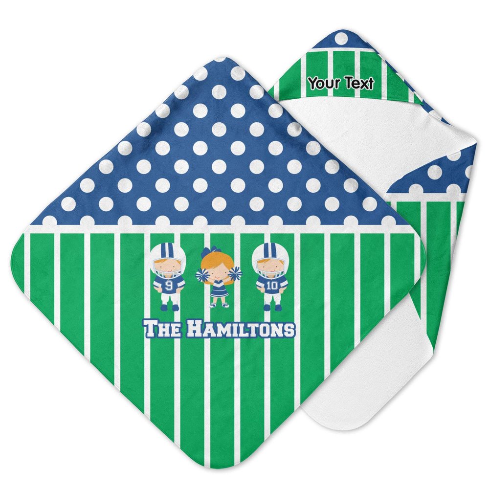 YouCustomizeIt Personalized Football Hooded Baby Towel