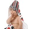 YouCustomizeIt Personalized Red & Black Dots & Stripes Hooded Baby Towel view 2