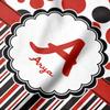 YouCustomizeIt Personalized Red & Black Dots & Stripes Hooded Baby Towel view 3