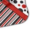 YouCustomizeIt Personalized Red & Black Dots & Stripes Hooded Baby Towel view 4