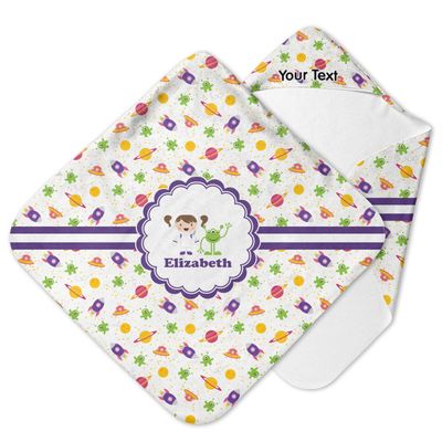 YouCustomizeIt Personalized Girls Space Themed Hooded Baby Towel