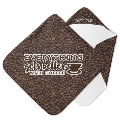 YouCustomizeIt Personalized Coffee Addict Hooded Baby Towel