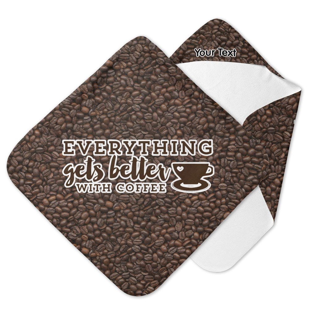 YouCustomizeIt Personalized Coffee Addict Hooded Baby Towel