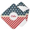 YouCustomizeIt Personalized Stars and Stripes Hooded Baby Towel view 1