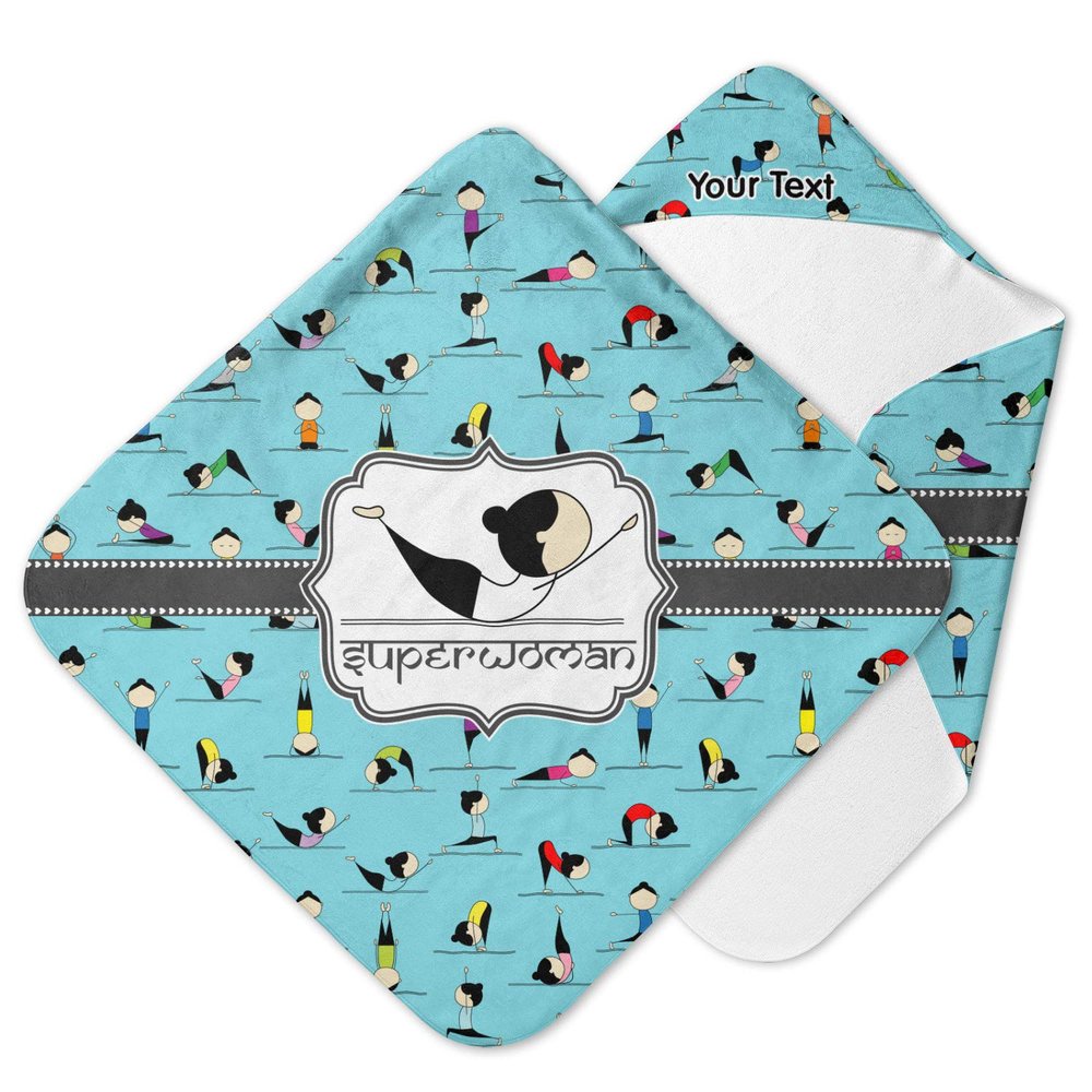YouCustomizeIt Personalized Yoga Poses Hooded Baby Towel
