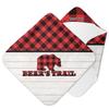 YouCustomizeIt Personalized Lumberjack Plaid Hooded Baby Towel view 1