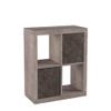 Better Homes and Gardens.. Bookshelf Square Storage Cabinet 4-Cube Organizer (Weathered) (Rustic Gray, 4-Cube)-L8 view 1