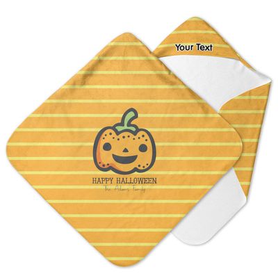 YouCustomizeIt Personalized Halloween Pumpkin Hooded Baby Towel