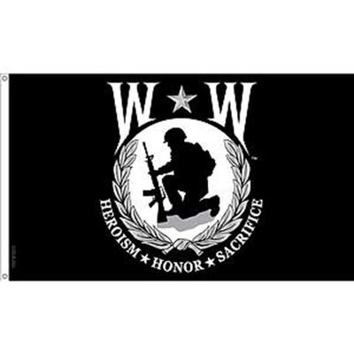 EagleEmblems F3146-06 Flag-Wounded Warrior,NYL (4ftx6ft), Multicolor