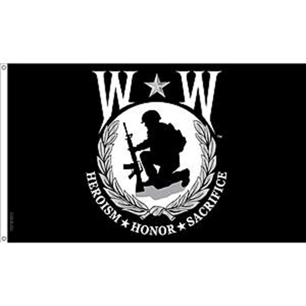 EagleEmblems F3146-06 Flag-Wounded Warrior,NYL (4ftx6ft), Multicolor