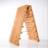 American WineKraft Rustic Wood Wall Wine Rack Kitchen 36 Bottle High Capacity Storage Display Stand (Natural) view 2