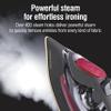 CHI Steam Iron for Clothes with 8 Retractable Cord, 1700 Watts, 3-Way Auto Shutoff, 400+ Holes, Professional Grade, Temperature Control Dial, Titanium Infused Ceramic Soleplate, Black/Chrome (13109) view 3