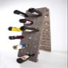 American WineKraft Rustic Wood Wall Wine Rack Kitchen 36 Bottle High Capacity Storage Display Stand (Grey) view 1
