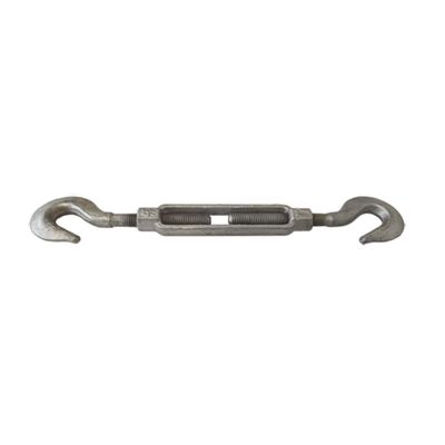 MH GLOBAL 3/4 Inch x 6 Inch Hook Hook Turnbuckle Galvanized Drop Forged Steel Marine Boat