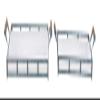 Deco 79 Farmhouse Metal Tray Set, 13"W x 5"H, Blue, Brown view 1