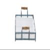 Deco 79 Farmhouse Metal Tray Set, 13"W x 5"H, Blue, Brown view 3