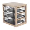 Deco 79 Farmhouse 3-Drawer Magazine Rack, 11"W x 11"H, Gray, Brown view 2