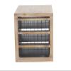 Deco 79 Farmhouse 3-Drawer Magazine Rack, 11"W x 11"H, Gray, Brown view 3