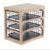 Deco 79 Farmhouse 3-Drawer Magazine Rack, 11"W x 11"H, Gray, Brown view 4
