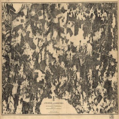14" x 24" 1867 Map of Jetersville & Sailors Creek