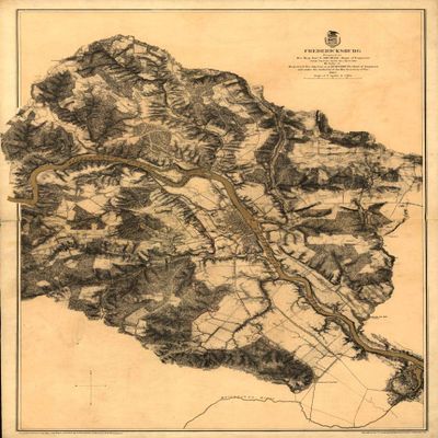16" x 24" 1867 Map of Fredericksburg