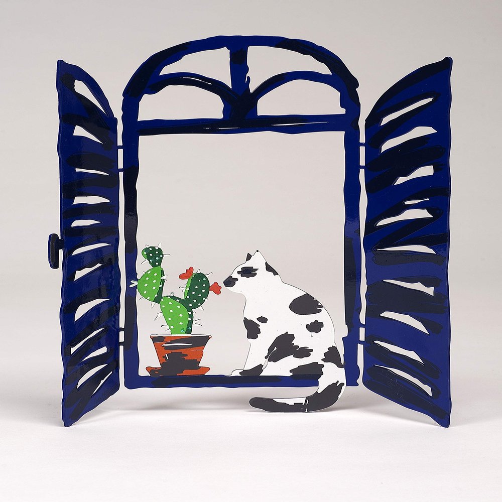 David Gerstein Window Coexistence Metal Cutout Wall Sculpture