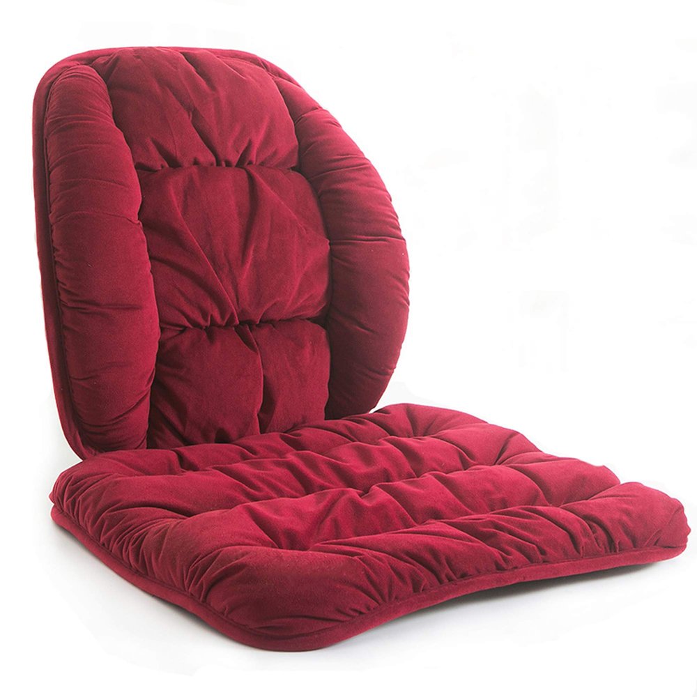 ALIBO Nonslip Cotton Coccyx Chair Seat Cushion and Lumbar Massage Supports Pillow Kit Low Back Pain Relief for Desk Office,Dinning Room Chair,Car Seats with Adjustrable Strap,Recliner,