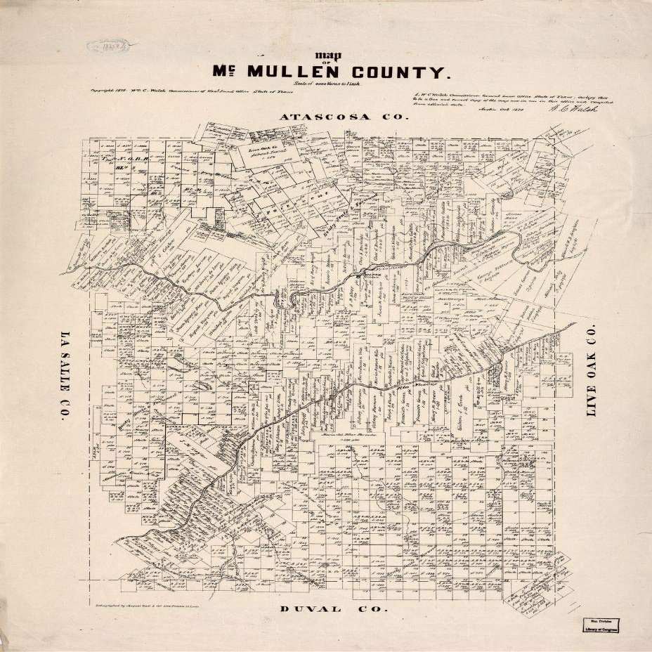 16" x 24" 1879 Map of McMullen County