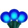 Northlight G50 Globe Satin Finish Christmas String Lights - Blue - 13.75' Green Wire - 15ct view 1