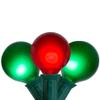 Northlight Satin G50 Globe Christmas String Lights - Green and Red - 13.75' Green Wire - 15ct view 1