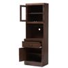 Baxton Studio Laurana Modern and Contemporary Dark Walnut Finished Kitchen Cabinet and Hutch view 4
