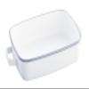 365methods YY-HM.W Fuji Enamel Oven Dish, White x Light Gray, Shallow Type, Size M, 0.4 gal (1.6 L) view 1