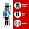 Nutcracker Ballet Gifts, Mini Soldier Nutcracker Christmas Ornaments Set, Wooden Figure Decoration with Sequins for Holiday, Xmas Home Decor, 6 Inch, Set of 5 view 3