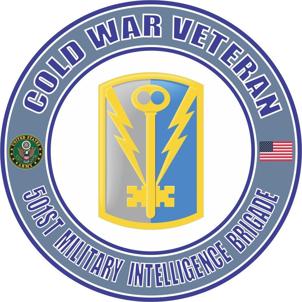 Magnet U.S. Army Cold War 501st Military Intelligence Brigade Veteran Vinyl Magnet Car Fridge Locker Metal Decal 3.8"