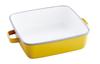 365methods Fuji Enamel Oven Dish, Yellow x Light Gray, Square, 0.6 gal (1.8 L) YY-HA.Y view 1