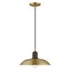 Livex Lighting 41193-07 Metal Shade - 12.5" One Light Mini Pendant, Bronze Finish with Bronze Metal Shade view 3