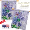 Bluebonnet Welcome House Flag Garden Floral Sunflower Tulip Rose Orchid Lilies Season Springtime Flower Wreath Small Decorative Gift Yard Banner Double-Sided Made In USA 28 X 40 view 3