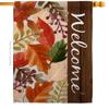 Autumn Leaves House Flag Falltime Harvest Scarecrow Pumkins Sunflower Season Autumntime Gathering Small Decorative Gift Yard Banner Double-Sided Made In USA 28 X 40 view 1