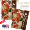 Autumn Leaves House Flag Falltime Harvest Scarecrow Pumkins Sunflower Season Autumntime Gathering Small Decorative Gift Yard Banner Double-Sided Made In USA 28 X 40 view 3