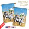 Beachside Happy Hour House Flag Beverages Party Drinks Celebrate Fun Summer Beach Tropical Small Decorative Gift Yard Banner Double-Sided Made In USA 28 X 40 view 3