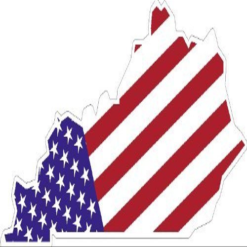 6" STATE OF KENTUCKY shaped american flag united states magnet MAGNET Vinyl Car Fridge Sticks to any Metal Surface