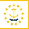 4" Rhode Island flag. MAGNET Vinyl Car Fridge Sticks to any Metal Surface view 1