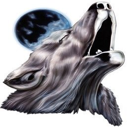 12" howling wolf r MAGNET Vinyl Car Fridge Sticks to any Metal Surface