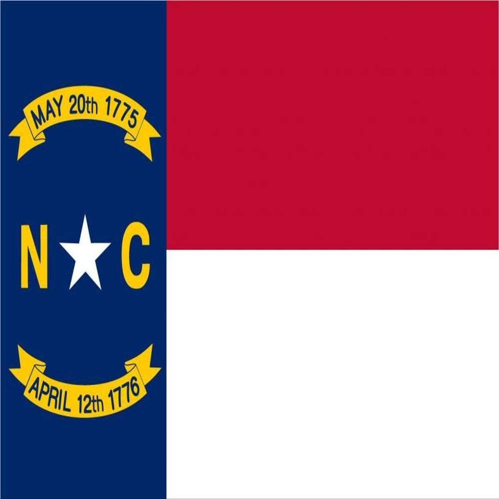 30" North Carolina flag. MAGNET Vinyl Car Fridge Sticks to any Metal Surface