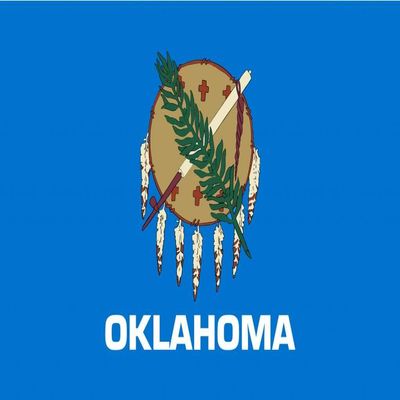 30" Oklahoma flag. MAGNET Vinyl Car Fridge Sticks to any Metal Surface